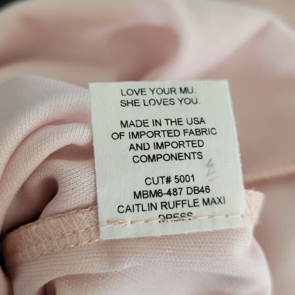 NEW XXL Show Me Your Mumu SMYMM pink Caitlin ruffled maxi dress - Picture 6 of 7